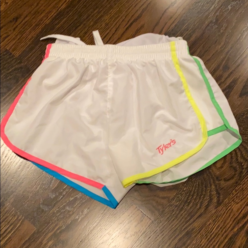Tyler’s Texas running shorts.